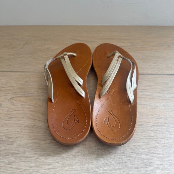 OluKai U’l Bubbly Sahara Leather Sandals size 10 - Picture 4 of 6